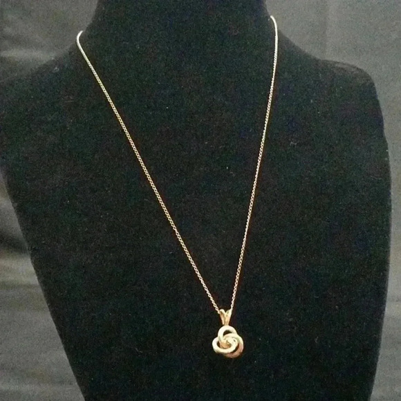 Vintage STC 14k Gold and Diamond Necklace - Picture 2 of 4